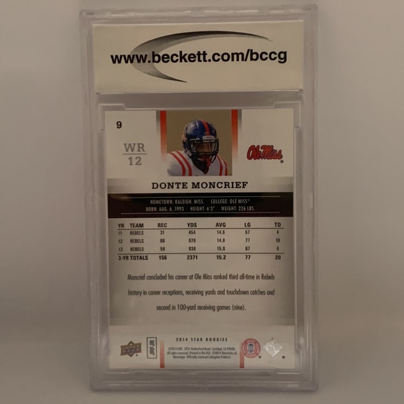 2014 Upper Deck Donte Moncrief Rebels/Colts/Steelers Star Rookie #9 (MISC3) - Picture 2 of 2